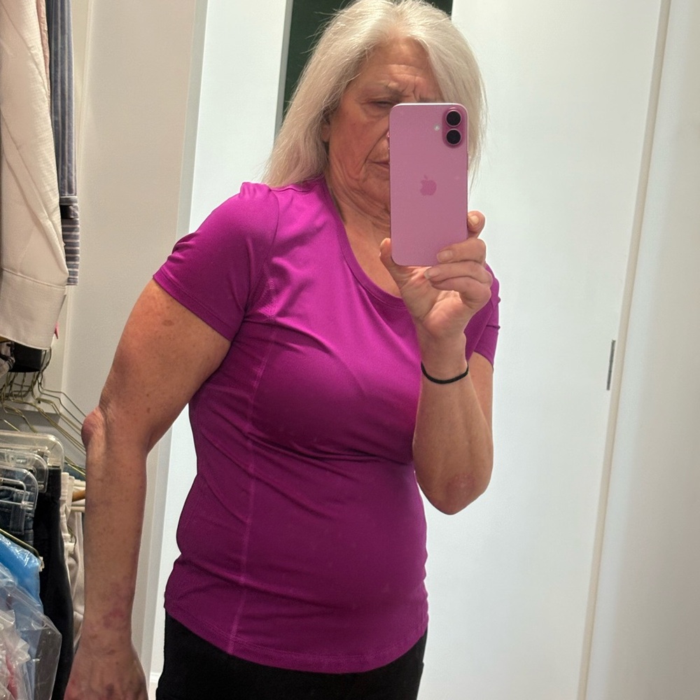 Magenta Short Sleeve Top